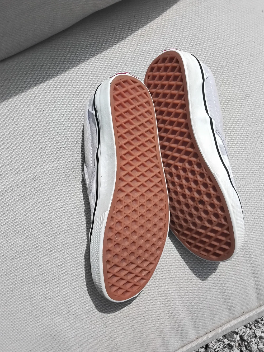 Vans Slip-On Checkerboard Sneakers - Light Purple/White Size 6